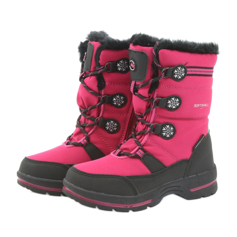 American Club Botas americanas de inverno com membrana 702SB preto rosa 3
