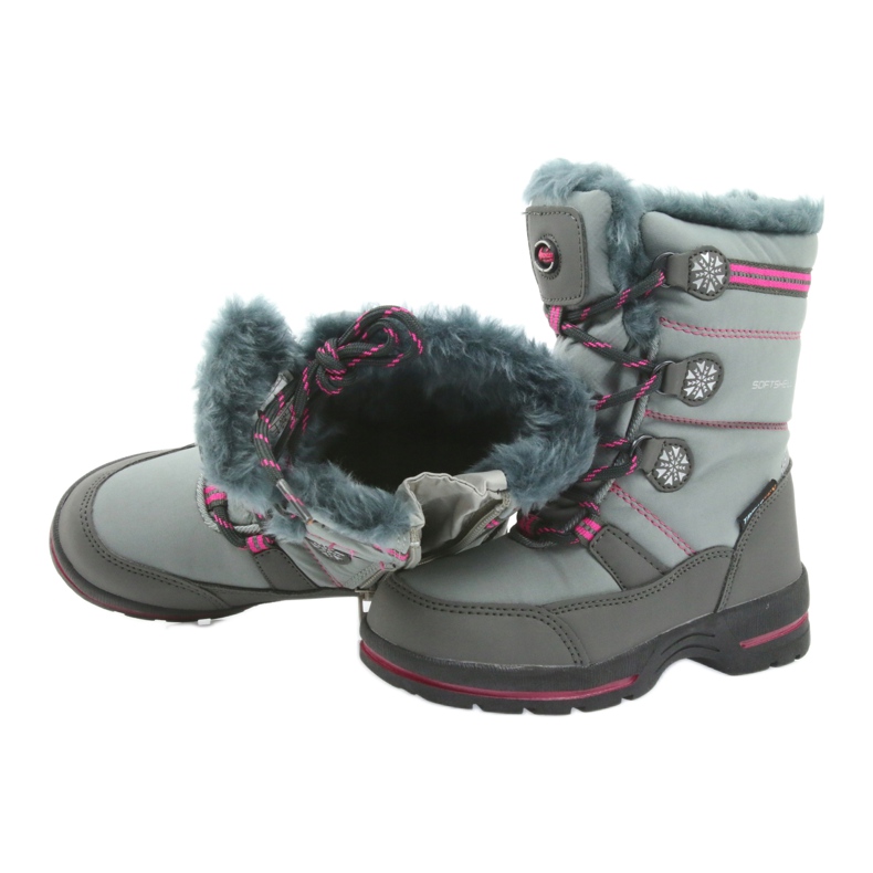 American Club Botas americanas de inverno com membrana 702SB cinza rosa 4