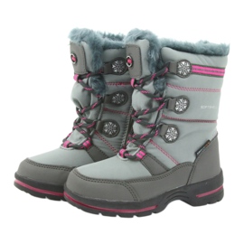 American Club Botas americanas de inverno com membrana 702SB cinza rosa 3