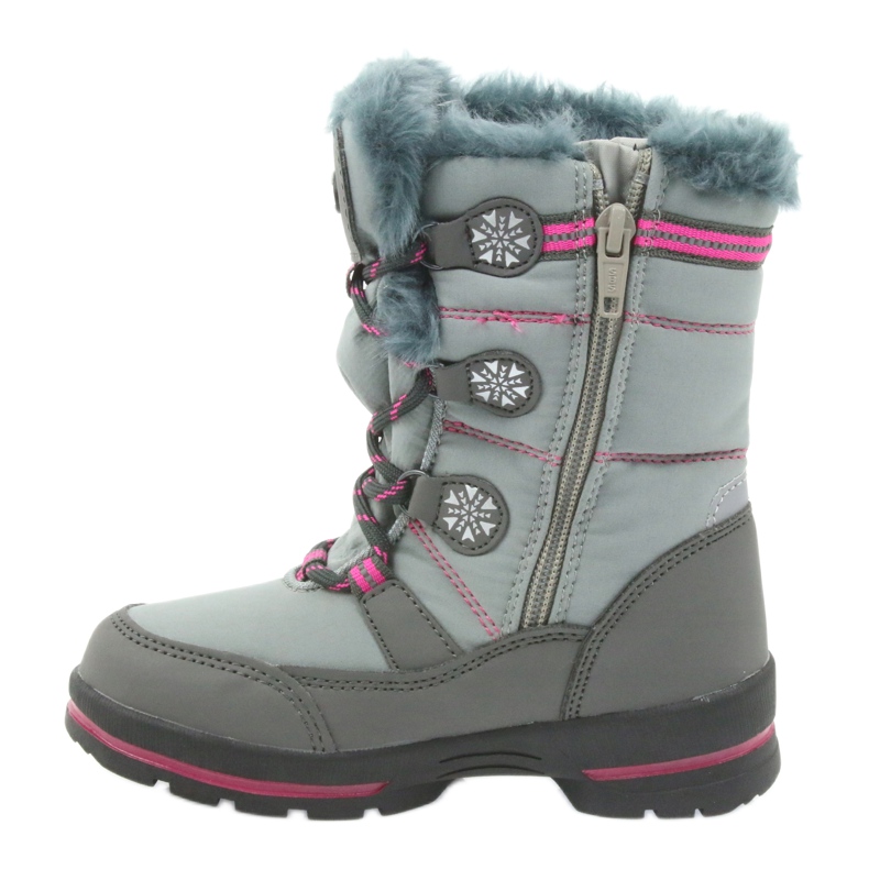American Club Botas americanas de inverno com membrana 702SB cinza rosa 2