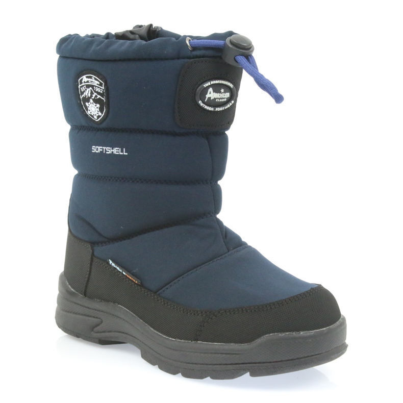 American Club Sapatos com membrana azul marinho americano 801SB preto 1