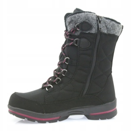 American Club Botas de neve softshell pretas com membrana SN19 / 20 americana preto rosa cinza 2