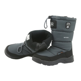 American Club Botas de neve com membrana cinza americana 801SB preto 4