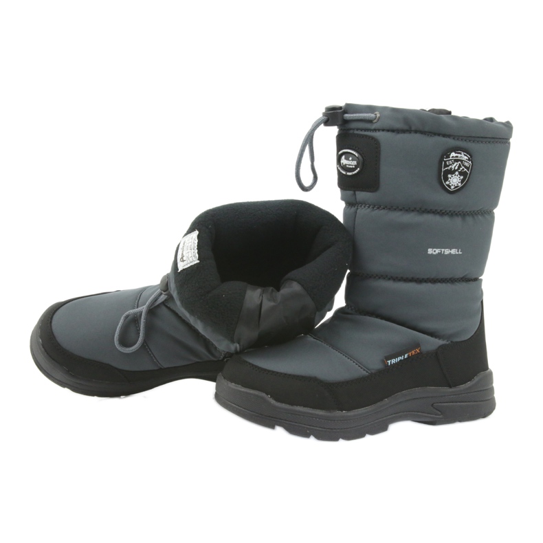 American Club Botas de neve com membrana cinza americana 801SB preto 4