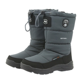 American Club Botas de neve com membrana cinza americana 801SB preto 3