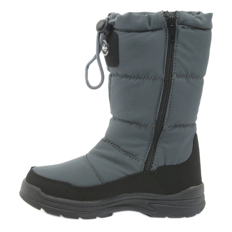 American Club Botas de neve com membrana cinza americana 801SB preto 2