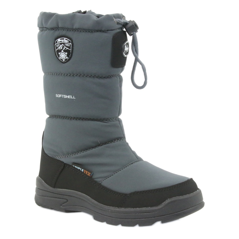 American Club Botas de neve com membrana cinza americana 801SB preto 1