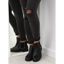 Botas pretas Chelsea para mulheres 1003-PA pretas preto 1