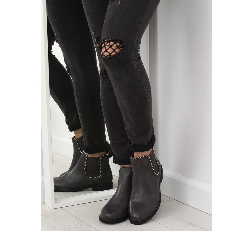 Botas cinza Chelsea para mulheres 1003-PA cinza 1