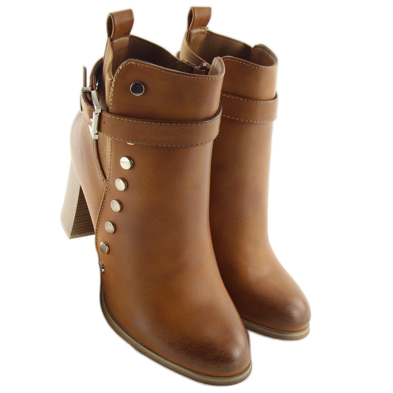 Botas de salto alto camelo 88073 castanho 2