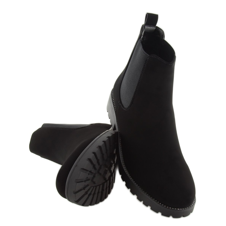 Botas pretas Chelsea para mulheres SP16 pretas preto 1