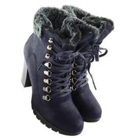 Botas de salto alto azul marinho N501 Navy 1