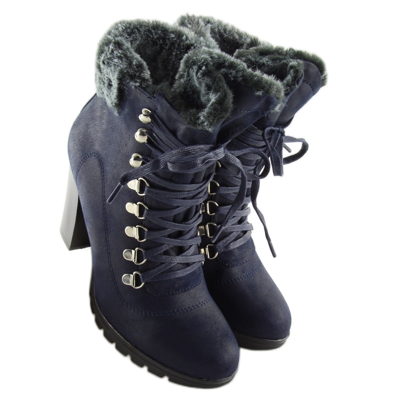 Botas de salto alto azul marinho N501 Navy 1