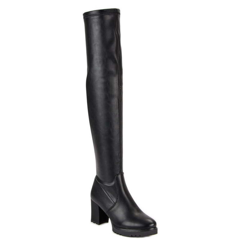 Botas com salto preto 1 Botas com salto preto 1