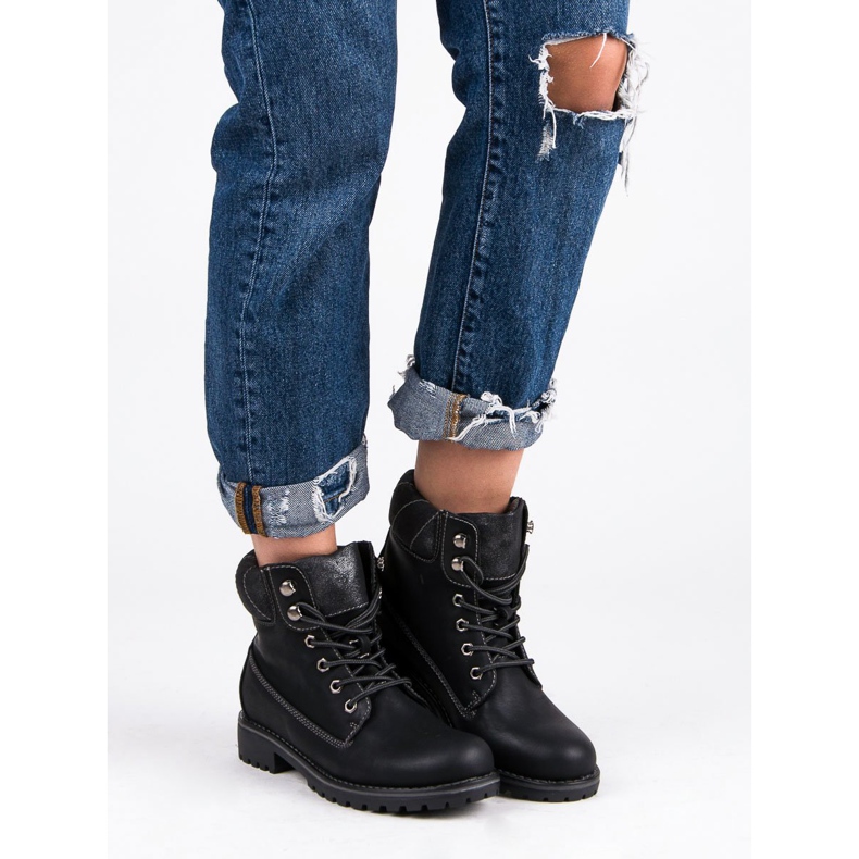 Super Me Knotted Trappers preto 1