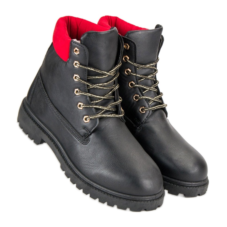Lemax Botas de amarrar preto 1