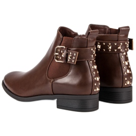 Queen Vivi Botas marrons Chelsea com strass marrom 2