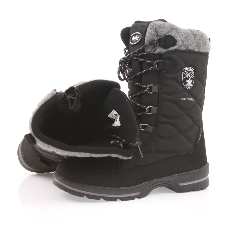 American Club Botas de neve com membrana americana 702SB, pretas preto cinza 4