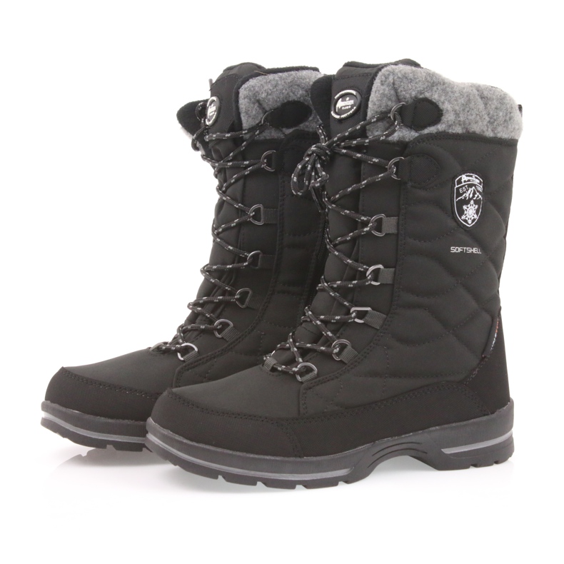 American Club Botas de neve com membrana americana 702SB, pretas preto cinza 3