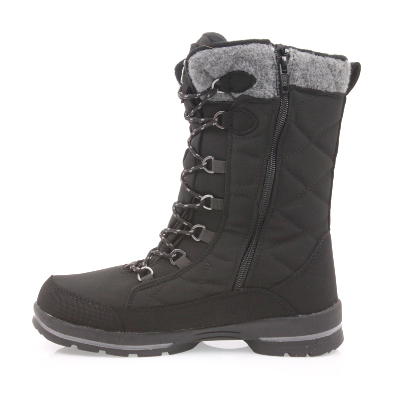 American Club Botas de neve com membrana americana 702SB, pretas preto cinza 2