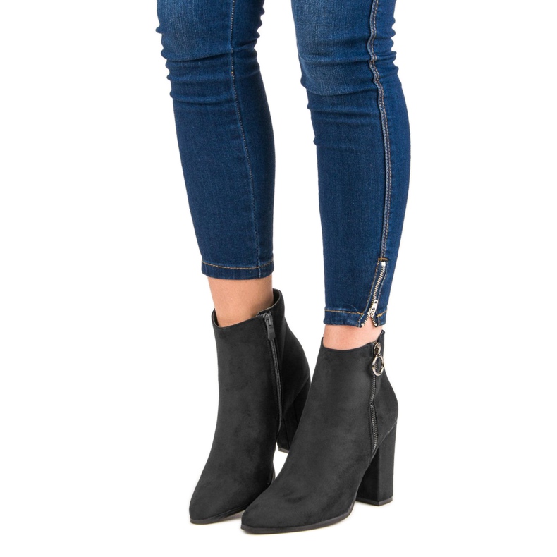 Super Mode Botas de cano alto em camurça preto 2 Super Mode Botas de cano alto em camurça preto 2