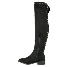 Cm Paris Botas de cano alto com miçangas preto 1 Cm Paris Botas de cano alto com miçangas preto 1