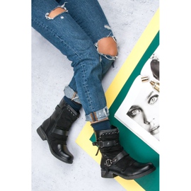 Queentina Rock Flat Boots preto 1