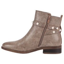 Super Mode Botas Com Pérolas castanho 1