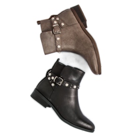 Super Mode Botas com pérolas preto 1