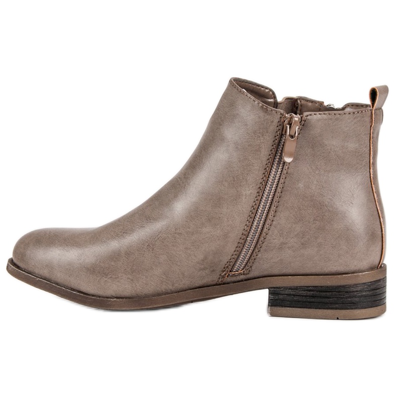 Kayla Botas bege em salto plano 1