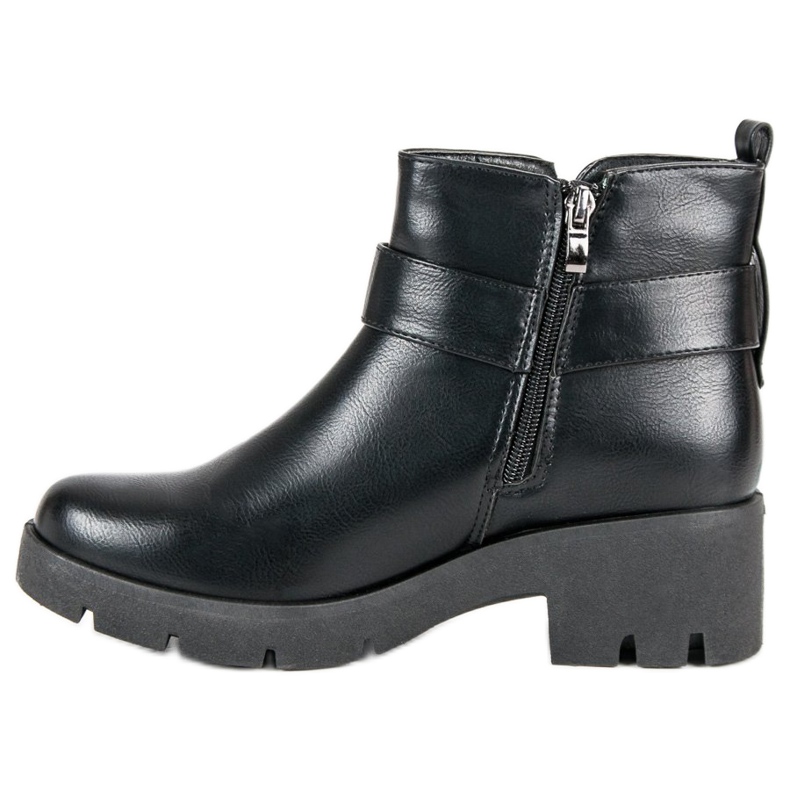 Botas plataforma pretas de tornozelo preto 1