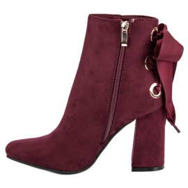 Ideal Shoes Botas sexy na postagem vermelho 1