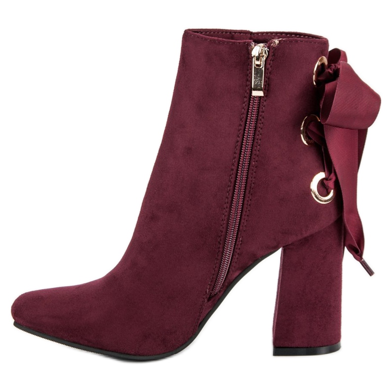Ideal Shoes Botas sexy na postagem vermelho 1