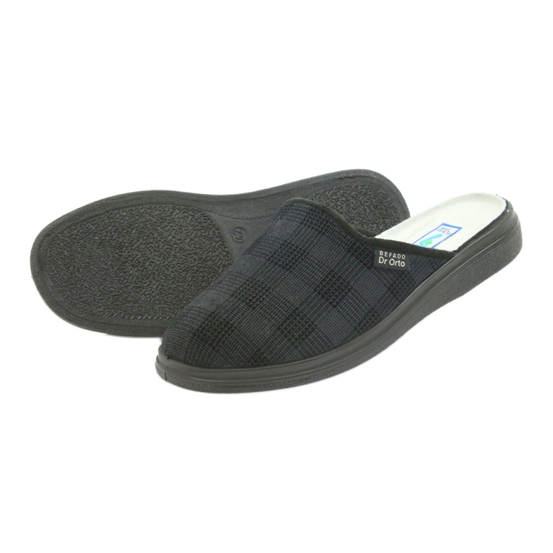 Calçado masculino BefadoCalçados de 125m, chinelos de saúde preto cinza 4
