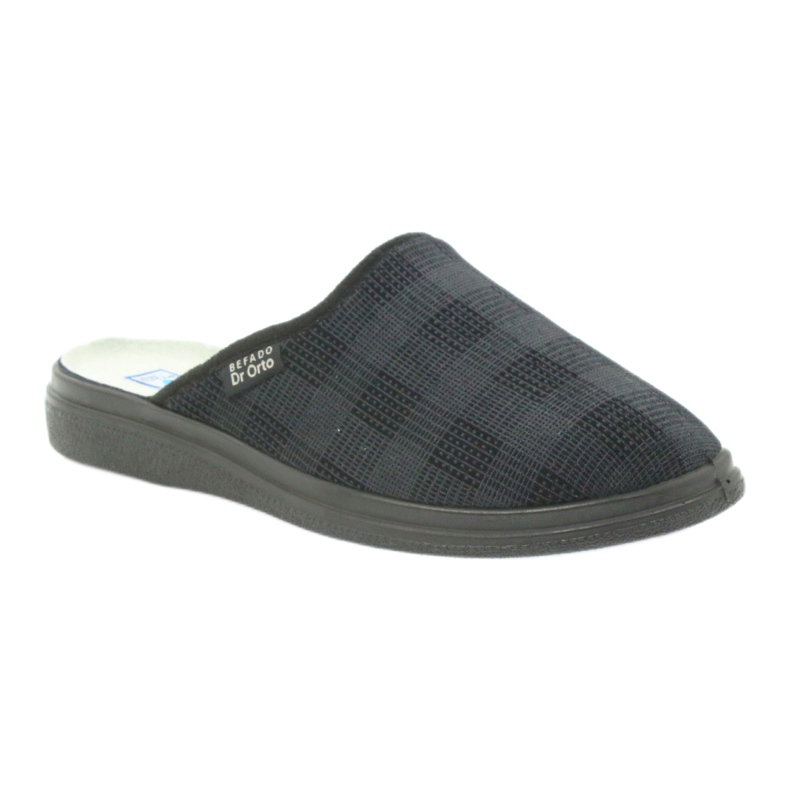 Calçado masculino BefadoCalçados de 125m, chinelos de saúde preto cinza 1