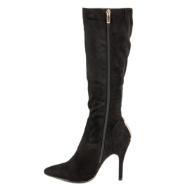 Cm Paris Botas sexy de salto alto preto 2