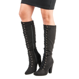 Cm Paris Botas de amarrar preto 1