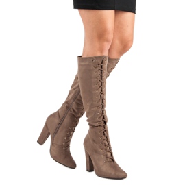 Cm Paris Botas de amarrar castanho 1