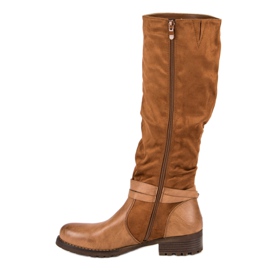 Super Me Botas de andar de camelo castanho 1