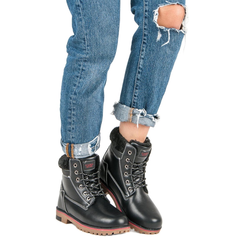 Arrigo Bello Caçadores de inverno quente preto 1