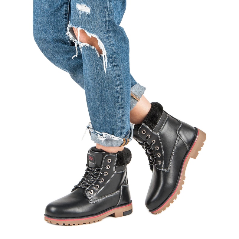 Arrigo Bello Caçadores de inverno quente preto 2