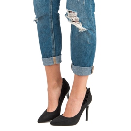 Elegante Preto Salto Alto 1