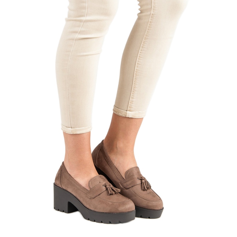 Ch. Creation Sapatos elegantes de mocassim castanho 2