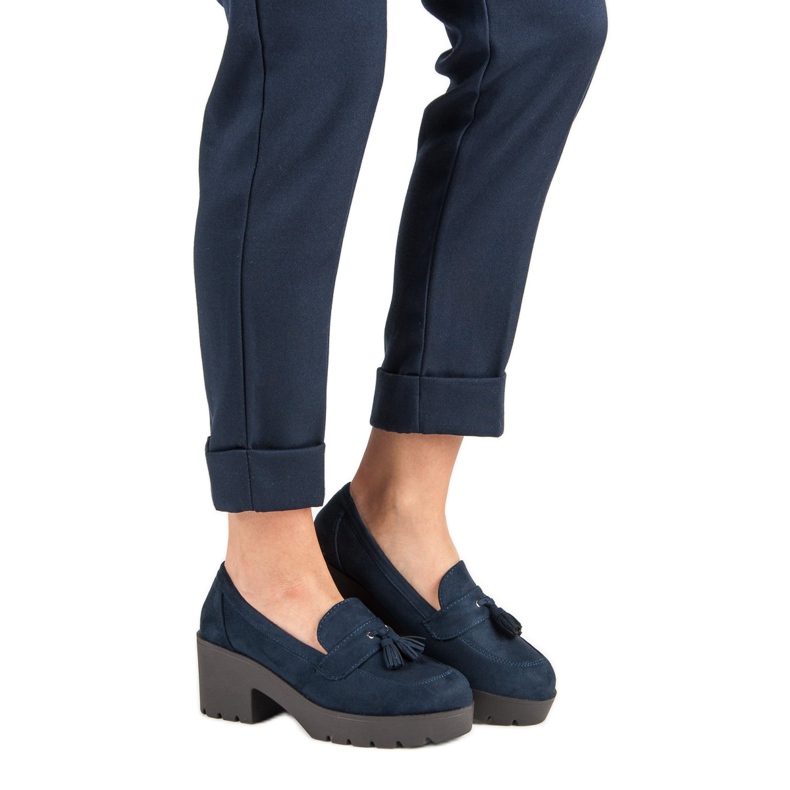 Ch. Creation Sapatos elegantes de mocassim azul 2 Ch. Creation Sapatos elegantes de mocassim azul 2