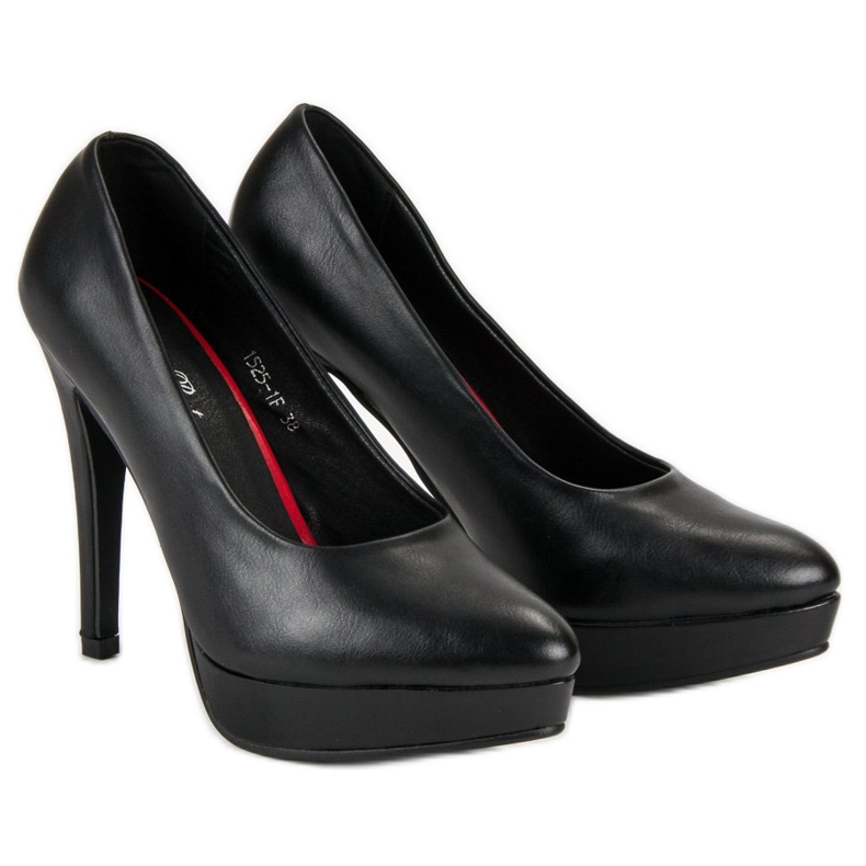 J. Star Saltos plataforma sensuais preto 1