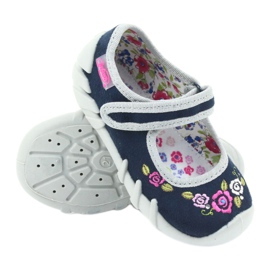 Sapatos infantis Befado chinelos de bailarina 109P170 cinza azul marinho 3