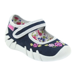 Sapatos infantis Befado chinelos de bailarina 109P170 cinza azul marinho 1