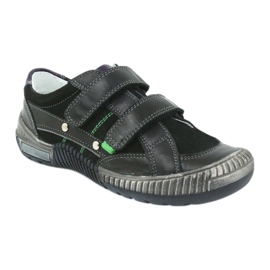 Sapatos masculinos Bartek 55287 pretos cinza verde 1