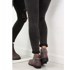 Botas de camurça Chelsea com tachas F175 Grey cinza 2
