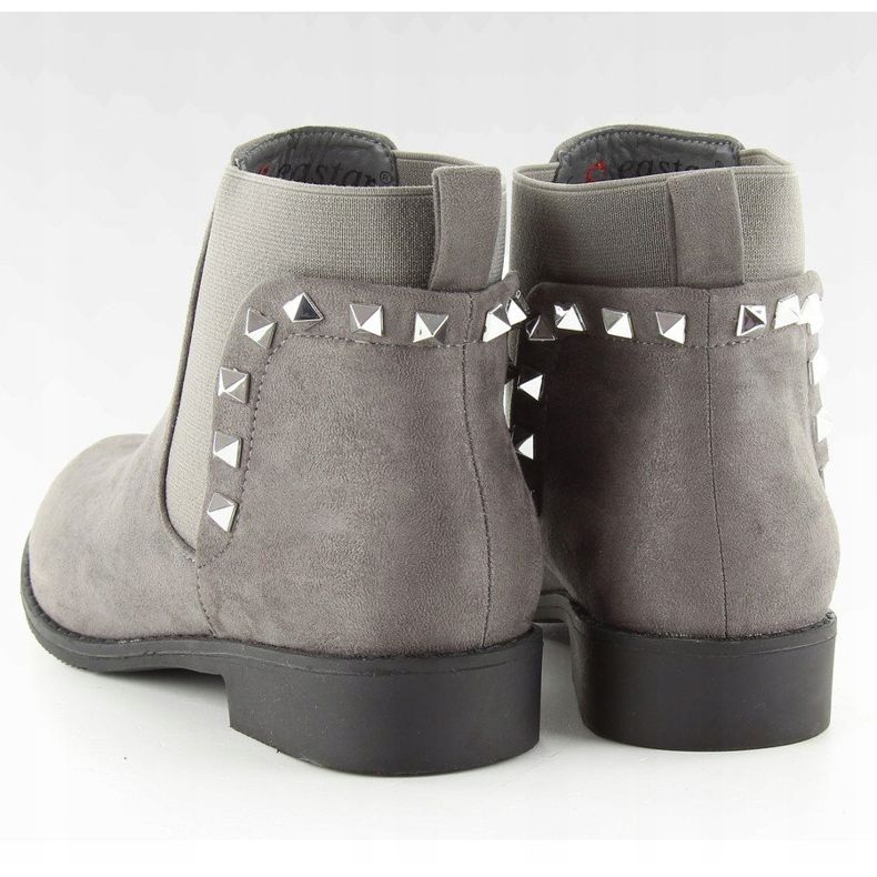 Botas de camurça Chelsea com tachas F175 Grey cinza 1